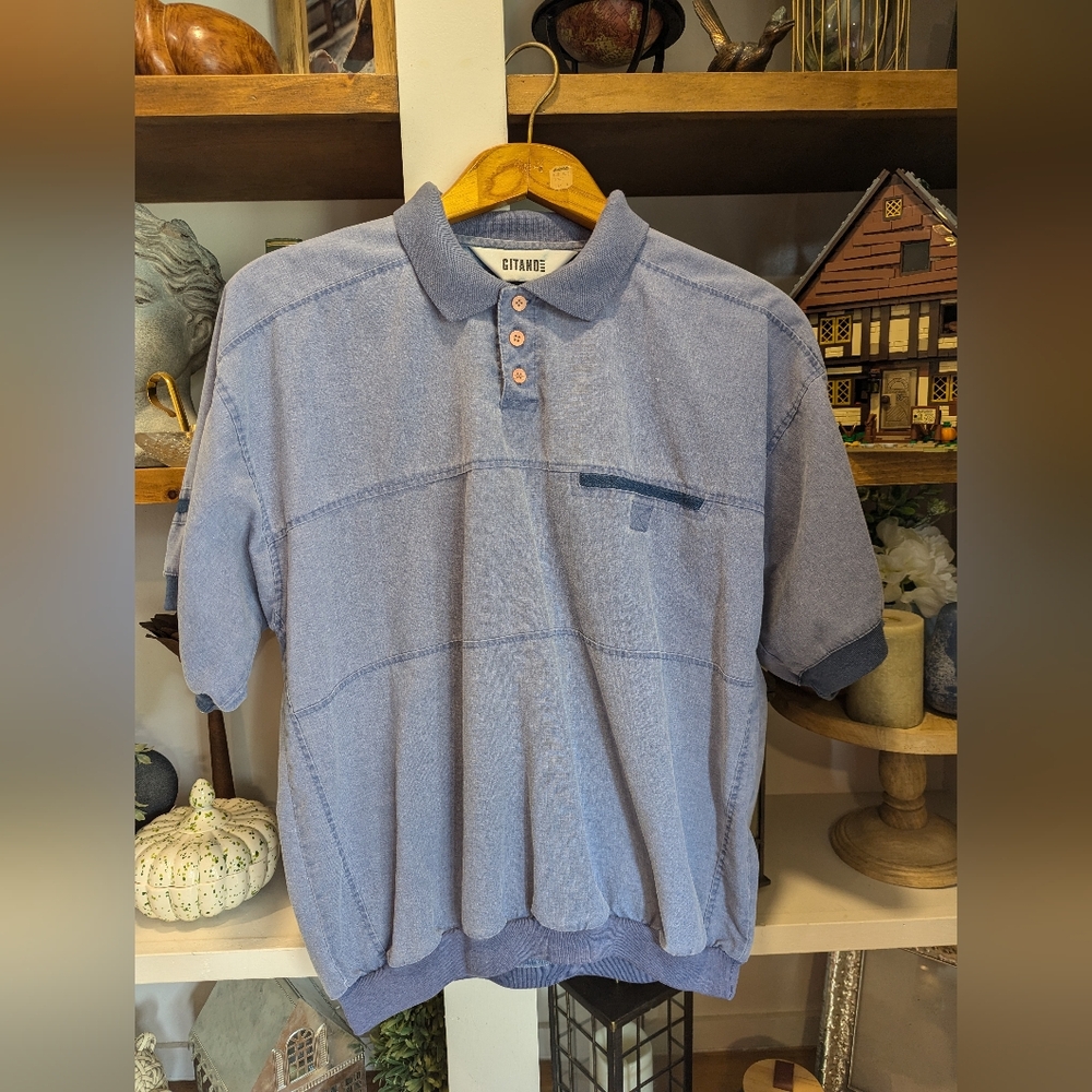 Gitano 90s Vintage Short Sleeve Casual Polo Size Medium READ